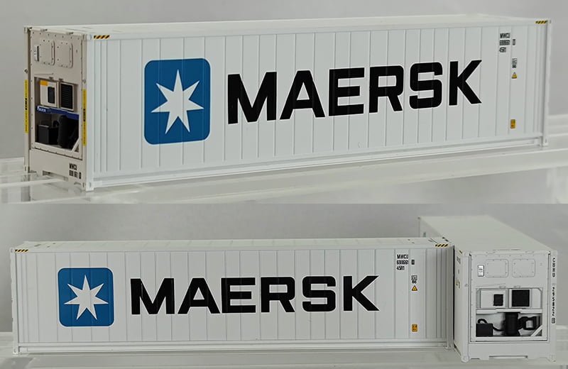 PI12401 - Set di 2 Container Frigo da 40" HC "Maersk" - H0