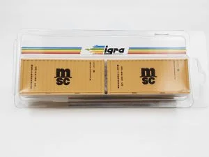 IGRA 98010029 - Set 2 container da 20' LC "MSC" - H0