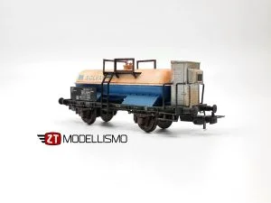2TBS58 - Carro elaborato tipo Zkk FS "SOLVAY" con garitta - Epoca IV - H0
