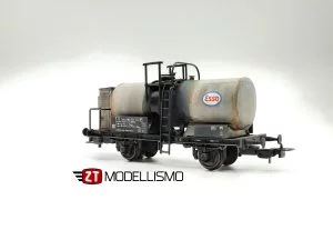 2TBS63 - Carro elaborato tipo Mbe FS "ESSO" con garitta - Epoca III - H0