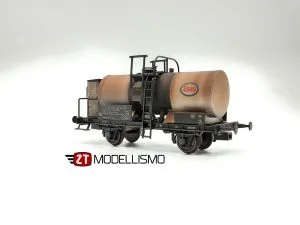 2TBS62 - Carro elaborato tipo Mbe FS "ESSO" con garitta - Epoca III - H0