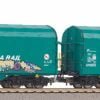 Piko 58255 - Carro telonato tipo Shimmns "Mercitalia Rail" con graffiti - H0