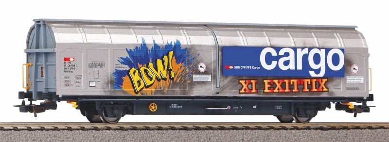 Piko 58985 - Carro tipo Hbbillnss SBB con graffiti - H0