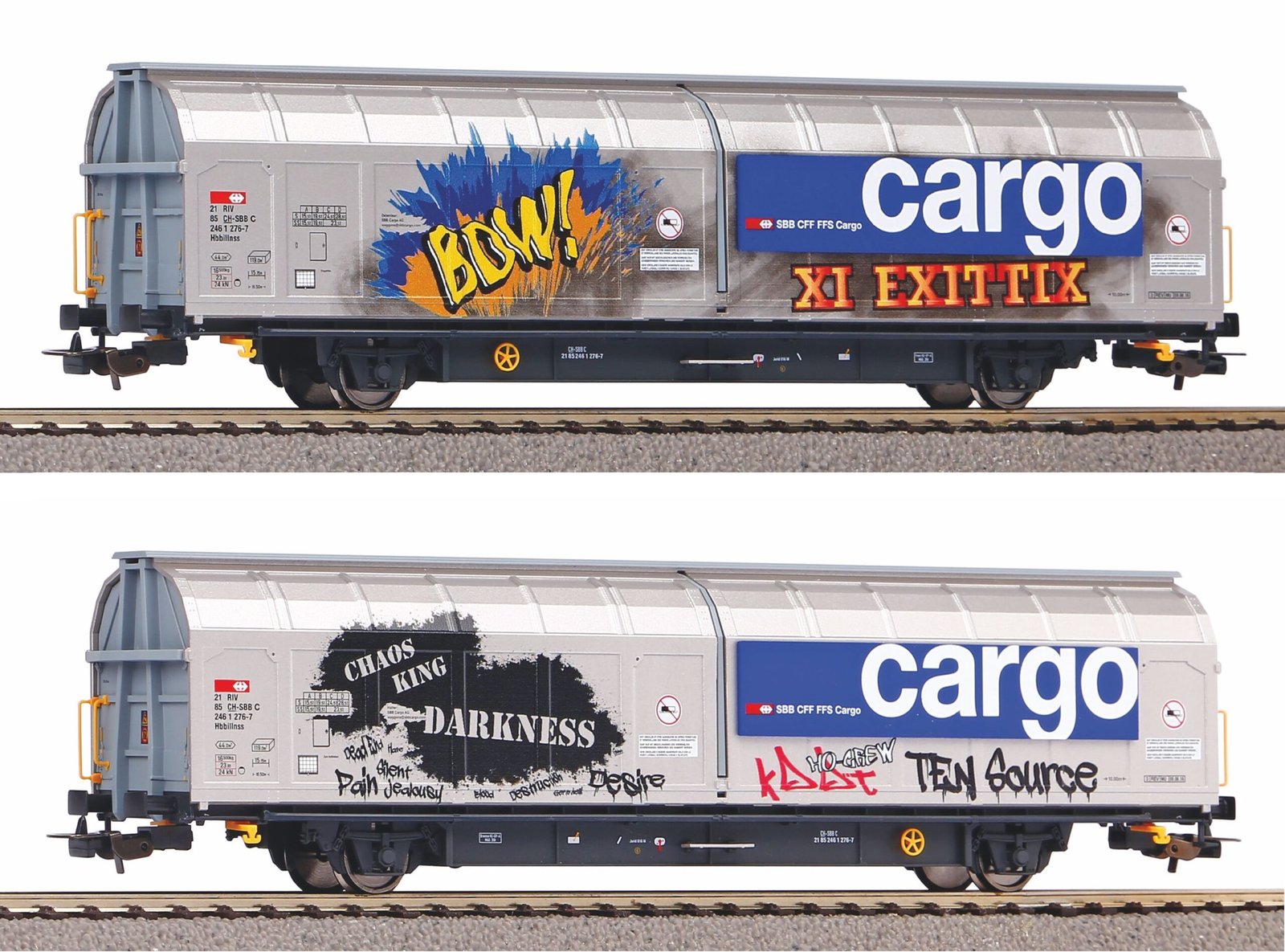 Piko 58985 - Carro tipo Hbbillnss SBB con graffiti - H0
