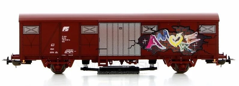 Piko 58998 - Carro tipo Gbs FS pulisci binari con graffiti - H0