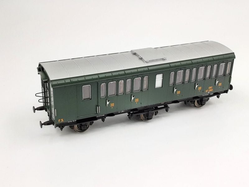 ACME 55099 - Set di due carrozze tipo "1931R" FS Ciy 35000 e CDiy 67000 in livrea Verde Vagone - H0