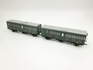 ACME 55099 - Set di due carrozze tipo "1931R" FS Ciy 35000 e CDiy 67000 in livrea Verde Vagone - H0