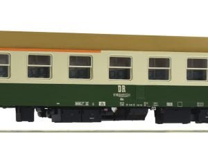 ROCO 74801 - Carrozza tipo UIC-Z ABm DR "Halberstadt" di 1° e 2°cl. in livrea verde e beige - H0