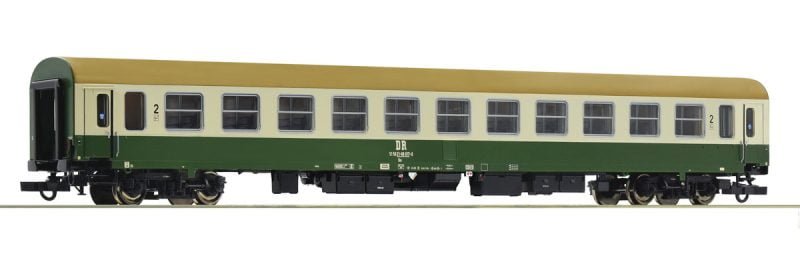 ROCO 74803 - Carrozza tipo UIC-Z Bm DR "Halberstadt" di 2°cl. in livrea verde e beige - H0