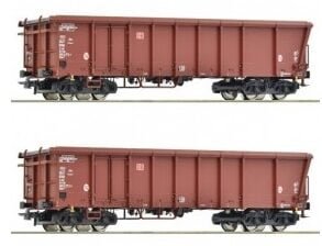 Roco 76014 - Set di due carri tipo Tamns DB AG con tetti apribili - H0