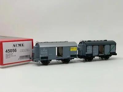ACME 45056 - Set di due carri con garitta tipo Mv FS per trasporto vino "FERT & C" e "SIOS" - H0