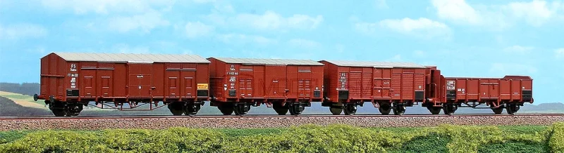 ACME 45105 - Set di 4 carri FS tipo FF, tipo F, tipo L - H0
