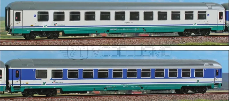 ACME 55148 - Set di 2 carrozze di 2°cl tipo UIC-X "Giubileo", FS - H0