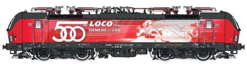 L.S. Models 17412 - Vectron 1293.018-8 ÖBB MS in livrea speciale "500th loco from Siemens" - H0