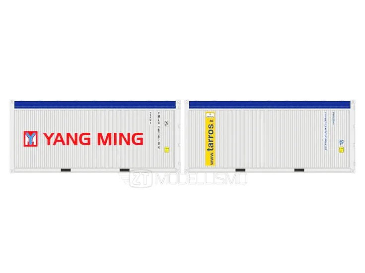 PI98010041 - Set 2 container 20' Open Top "YANG MING" e "TARROS" - H0
