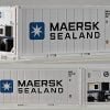 PI12300 - Set di 2 Container Frigo da 20' "Maersk Sealand" - H0