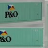 PI12405 - Set di 2 Container Frigo da 40" HC "P&O" livrea verde acqua - H0