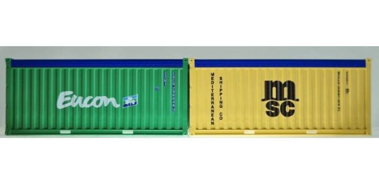 PI98010039 - Set 2 container da 20' Open Top "MSC" e "EUCON" - H0