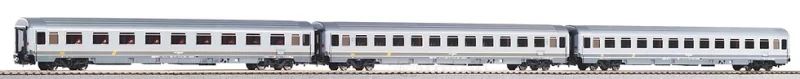 Piko 58251 - Set 3 carrozze tipo UIC-Z "Eurofima" in livrea Bigrigio - H0