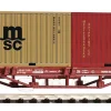 Piko 97153 - Carro pianale tipo Lbgs con container MSC - H0