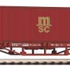 Piko 97154 - Carro pianale tipo Lbgs con container MSC - H0