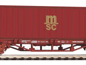 Piko 97154 - Carro pianale tipo Lbgs con container MSC - H0