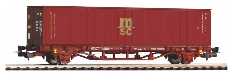 Piko 97154 - Carro pianale tipo Lbgs con container MSC - H0