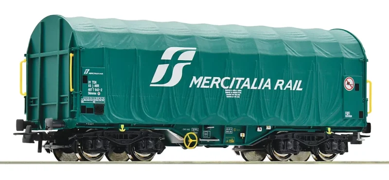 ROCO 76449 - Carro Shimmns telonato MERCITALIA RAIL per traporto coils - H0