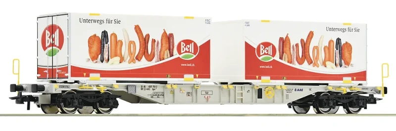Roco 76948 - Carro tipo Sgns AAE con container da 30' BELL - H0