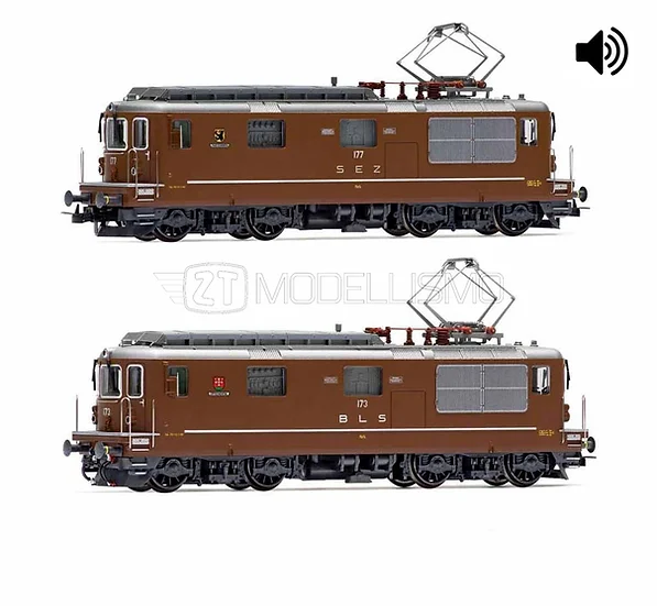 HR2813S - Set Re4/4.177 "Zweisimmen" SEZ + Re4/4.173 "Lötschental" BLS - H0 - DCC Sound