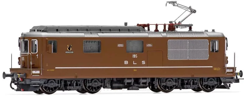 HR2814 - Re4/4.195 BLS "Unterseen" con pantografo monobraccio - H0
