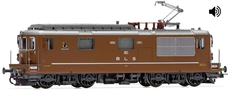 HR2814S - Re4/4.195 BLS "Unterseen" con pantografo monobraccio - H0 - DCC Sound