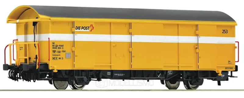 Roco 67187 - Carro postale tipo Z2 SBB in livrea gialla "Die Post" - H0