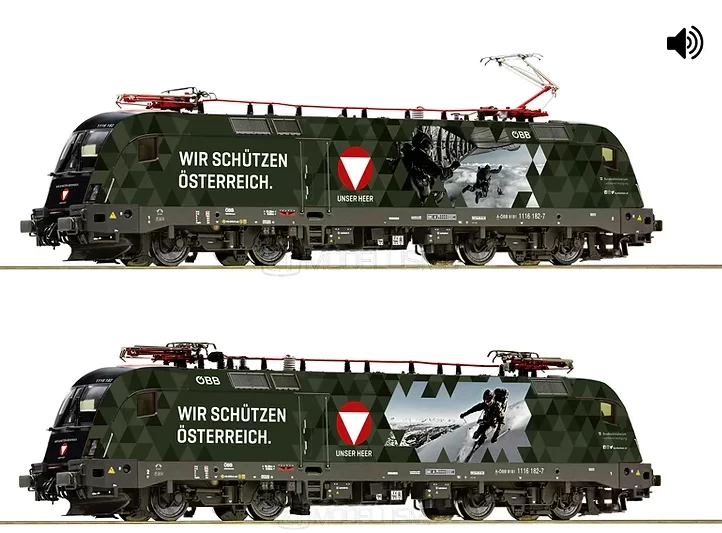 Roco 70492 - Rh1116.182-7 ÖBB “Bundesheer” - H0 - DCC Sound