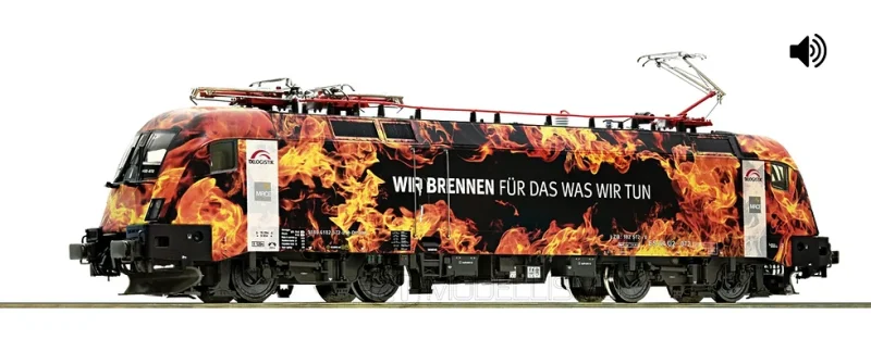 Roco 73229 - 182.572-8 TX-Logistik - MRCE in livrea "WIR BRENNEN FÜR DAS WIR TUN" - H0 - DCC Sound