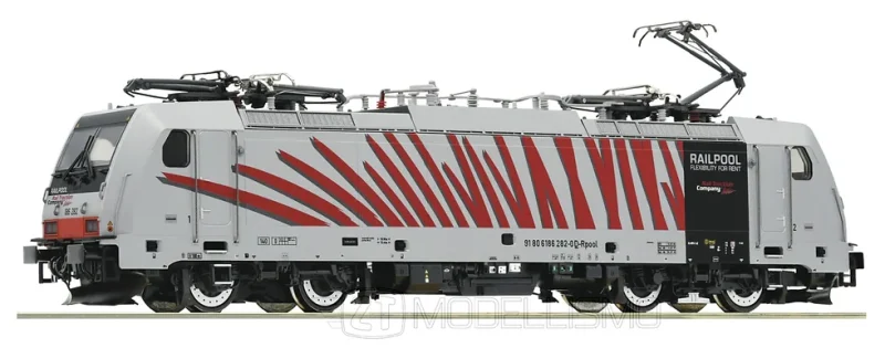 Roco 73318 - 186.282-0 RTC Railpool in livrea zebrata rossa - H0