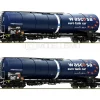 Roco 76027 - Set di due carri cisterna tipo Zacns DB "Wascosa" - H0