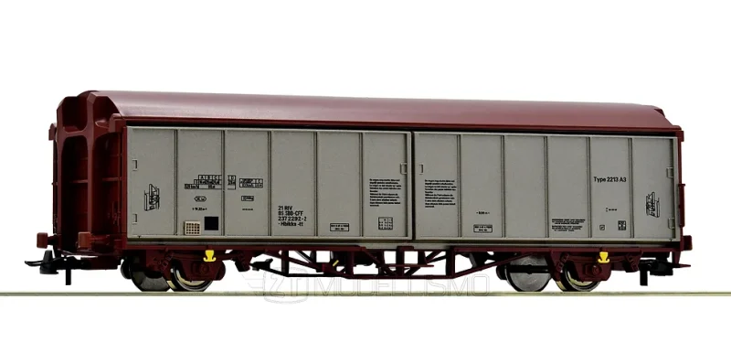 Roco 76782 - Carro tipo Hbikks-tt SBB con pareti scorrevoli - H0