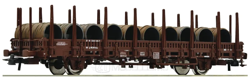 Roco 76997 - Carro tipo Ks ÖBB con carico di rotoli di vergella - H0