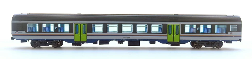 Carrozza Ferroviaria ViTrains 3285 FS MDVC II Classe Livrea DTR Con Illuminazione, Scala Standard