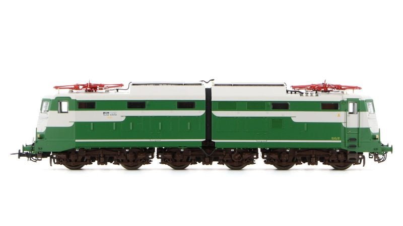 Rivarossi HR2738S - E646.013 FS in livrea Grigio Nebbia / Verde Magnolia con fregio alato - H0 - DCC Sound