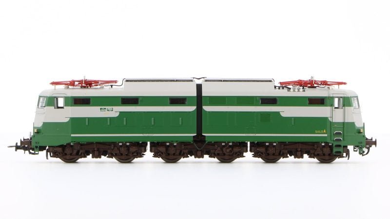 Rivarossi HR2740S - E646.019 FS in livrea Grigio Nebbia / Verde Magnolia senza fregio - H0  -DCC Sound