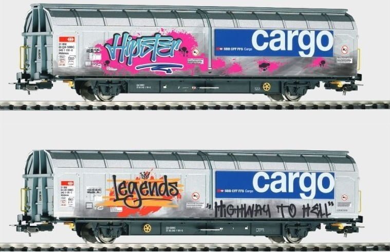 Piko 54502 - Carro tipo Hbbillnss SBB con graffiti - H0