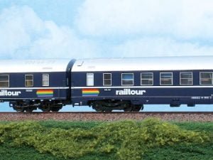 ACME 55279 - Set di due carrozze passeggeri tipo Mu FS e SNCB in livrea TEN con loghi Railtour - H0