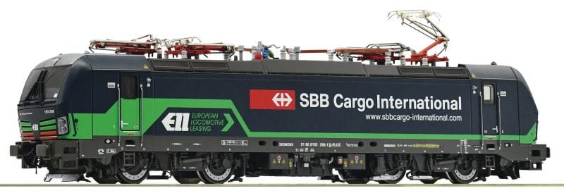 Roco 71954 - Br193.258-1 SBB Cargo International in livrea nera e verde "ELL" - H0