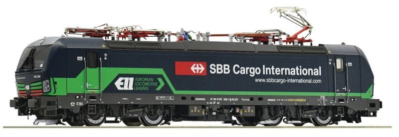 Roco 71955 - Br193.258-1 SBB Cargo International in livrea nera e verde "ELL" - DCC Sound - H0