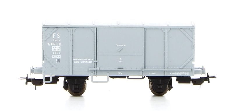 BlackStar BS00052 - Carro servizio tipo Vud FS ex USATC in livrea grigia con residenza Genova Sampierdarena - H0
