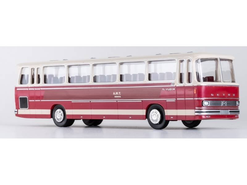 VK 30525 - Kässbohrer Setra S150 AMT Genova in livrea rosso e crema - H0