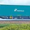 ACME 40420 - Carro intermodale Tipo Sgnss CEMAT da 60' caricato con una cassa mobile furgonata “Trenitalia” - H0