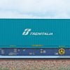 ACME 40420 - Carro intermodale Tipo Sgnss CEMAT da 60' caricato con una cassa mobile furgonata “Trenitalia” - H0